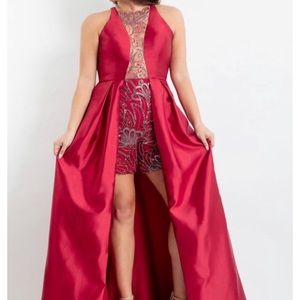Rachel Allen Prom romper dress red NWT 16w 16 18